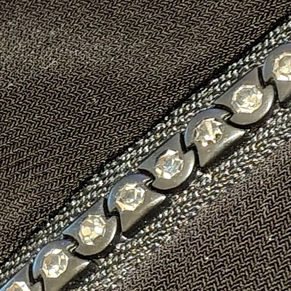 Jessica Women's Large  Elegant Black Apparel Top Zipper On Sleeve - Picture 15 of 15